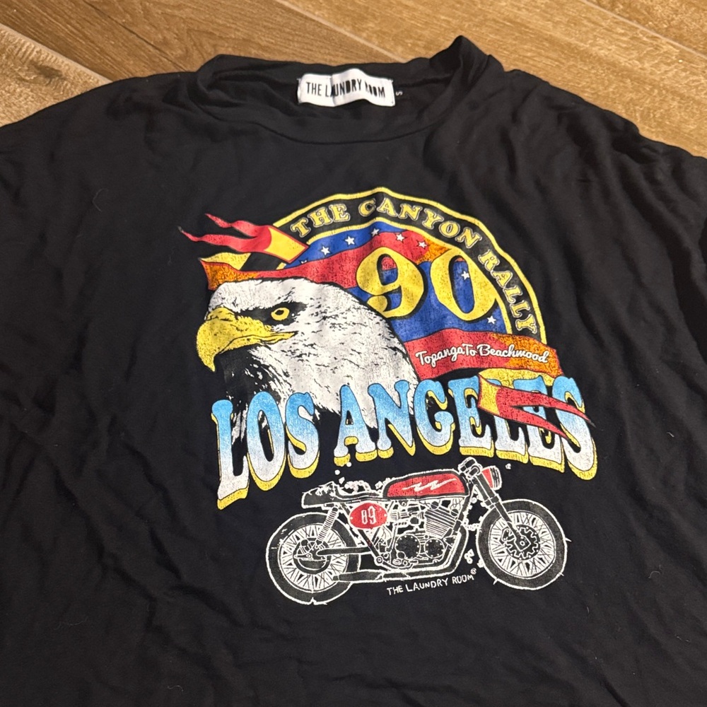 The Laundry Room Black Los Angeles Eagle Tee